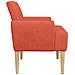 Loveseat con bottoni imbottiti Rosso Arancio 116 x 67 x 81 cm - Foto miniatura 4