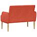 Loveseat con bottoni imbottiti Rosso Arancio 116 x 67 x 81 cm - Foto miniatura 5