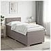 Letto box spring con materasso Tortora 90 x 200 cm Tessuto - Foto miniatura 3