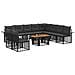 Set Divano da Giardino 11 pz Nero e Grigio scuro polyrattan - Foto miniatura 1