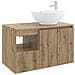 Set di mobili per il bagno 2 pz Rovere Artigianale - Foto miniatura 1
