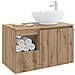 Set di mobili per il bagno 2 pz Rovere Artigianale - Foto miniatura 6
