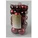 30 Palline Perla Opaco Lucido Glitterato Bordeaux Addobbi Decoro Albero - Foto miniatura 1