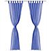 2 Pz Tende In Voile 140x225 Cm Blu Reale - Foto miniatura 3