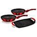 Bh-1668 Set Di Padelle Metalliche Bordeaux Con Piastra Per Griglia - Foto miniatura 6