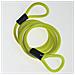Cavo Reminder Promemoria Antifurto Lucchetto Acciaio Rivestito Gomma Giallo - Foto miniatura 1