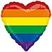 Amscan - Palloncino In Alluminio A Forma Di Cuore Arcobaleno - Foto miniatura 1