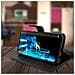 Custodia Galaxy A10 Portacarte Funzione Supporto Cover Silicone - Nero - Foto miniatura 2