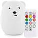 Luce Di Notte Per I Bambini Lampada Da Comodino Per I Bambini Lampada Scuola Materna Del Bambino Per Lallattamento Al Seno Sicuro Pausa Resistente Cura Degli Occhi Luminosit Regolabile E Colori Touch Control Bambino Regalo Camera Da Letto (bear)  - Foto miniatura 1