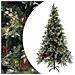 Albero di Natale con LED e Pigne Verde e Bianco 225 cm PVC e PE - Foto miniatura 1