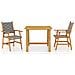 Set Mobili Da Pranzo Per Giardino 3 Pz Legno Massello Di Acacia - Foto miniatura 2