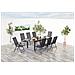 Tavolo Da Giardino E 8 Sedie In Alluminio Grigio Ravenne - Foto miniatura 3