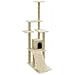 Albero Per Gatti Con Tiragraffi In Sisal Crema 155 Cm - Foto miniatura 2