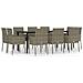 Set Mobili Giardino 11 Pz Con Cuscini Polyrattan Nero E Grigio - Foto miniatura 2
