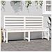 Panca da Giardino Bianca 157,5 cm in Legno Massello di Pino - Foto miniatura 3