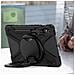 Cover Per Samsung Tab S9, S8 E S7 Antishock Manico Ruotabile Supporto Nera - Foto miniatura 2