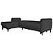 Divano Letto Angel, Divano Letto Ad Angolo Con Penisola Reversibile, Sofà Contenitore Moderno Con Chaiselongue E 3 Cuscini, 230x153h85 Cm, Antracite - Foto miniatura 3