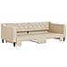 Divano Letto Con Letto Estraibile Crema 90x200 Cm In Tessuto - Foto miniatura 3