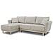 Divano Angolare Reversibile 3-4 Posiziona Il Tessuto Beige Con Cassa Di Stoccaggio - 244 X 158 X Altezza 95 Cm - Foto miniatura 1