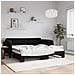 Divano Letto Con Letto Estraibile Nero 90x190 Cm In Velluto - Foto miniatura 1