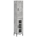 Credenza Grigio Cemento 34,5x34x180 Cm In Legno Multistrato - Foto miniatura 2