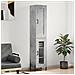 Credenza Grigio Cemento 34,5x34x180 Cm In Legno Multistrato - Foto miniatura 1