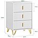 Comodini Letto Con 3 Cassetti Tavolino Da Salotto O Soggiorno Tavolino Telefono Bianco 40x40x63cm, Fbt115-l-w - Foto miniatura 5