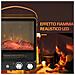 Camino Elettrico Con Fiamma Led, 3 Modalità Di Riscaldamento E Interruttore Di Sicurezza, 30.3x17.5x37.4 Cm - Foto miniatura 4