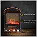 Camino Elettrico Con Fiamma Led, 3 Modalità Di Riscaldamento E Interruttore Di Sicurezza, 30.3x17.5x37.4 Cm - Foto miniatura 6