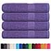 Asciugamani Per Sauna 4 Pz Viola 80x200cm 360g/m 100% Cotone - Foto miniatura 2