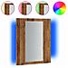Mobile da Bagno Legno Antico 40x12x45cm in Legno Multistrato - Foto miniatura 1