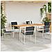 Set da Pranzo per Giardino di 7 Pezzi in Legno Massello di Teak, Tavolo da Pranzo All'aperto 180x90x75 cm in Legno Massello di Teak - Foto miniatura 4