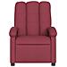 Poltrona Massaggiante Reclinabile Elettrica Rosso Vino Tessuto - Foto miniatura 9