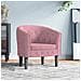 Poltrona Cabriolet Rosa in Velluto - Foto miniatura 2