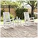 Sedia a dondolo da giardino  2 pcs Bianco 70x92x107.5 cm HDPE, Sedia a dondolo  Bianco 70x92x108 cm HDPE - Foto miniatura 3