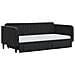 Divano Letto Estraibile con Cassetti Nero 90x190 cm in Velluto - Foto miniatura 3