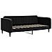 Divano Letto Estraibile con Cassetti Nero 90x190 cm in Velluto - Foto miniatura 4