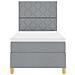 Letto a molle con materasso Grigio chiaro 100 x 200 cm Tessuto - Foto miniatura 8