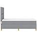 Letto a molle con materasso Grigio chiaro 100 x 200 cm Tessuto - Foto miniatura 9