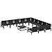 Set Divano da Giardino 12 pcs Antracite Acciaio - Foto miniatura 5