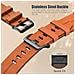 Cinturino In Pelle Da 26 Mm Compatibile Con Garmin Fenix 8 51mm / 7x / 6x / 5x - Sgancio Rapido Brown - Foto miniatura 2