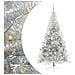 Albero di Natale artificiale con luci integrate Argento 210 cm - Foto miniatura 1