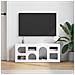 Mobile TV Bianco 100 x 35 x 40 cm Legno multistrato - Foto miniatura 4