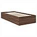 Struttura del letto con testiera Rovere Marrone 75 x 190 cm - Foto miniatura 5
