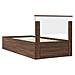 Struttura del letto con testiera Rovere Marrone 75 x 190 cm - Foto miniatura 9