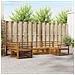 Set divani 6 pcs Naturale Legno di Acacia Massello - Foto miniatura 2
