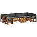 Set divani 11 pcs Naturale e Antracite Legno di Acacia Massello - Foto miniatura 1