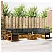 Set divani 11 pcs Naturale e Antracite Legno di Acacia Massello - Foto miniatura 2