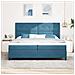 Letto a molle con materasso con led Blu 200 x 200 cm Velluto - Foto miniatura 4