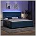 Letto a molle con materasso con led Blu 200 x 200 cm Velluto - Foto miniatura 5